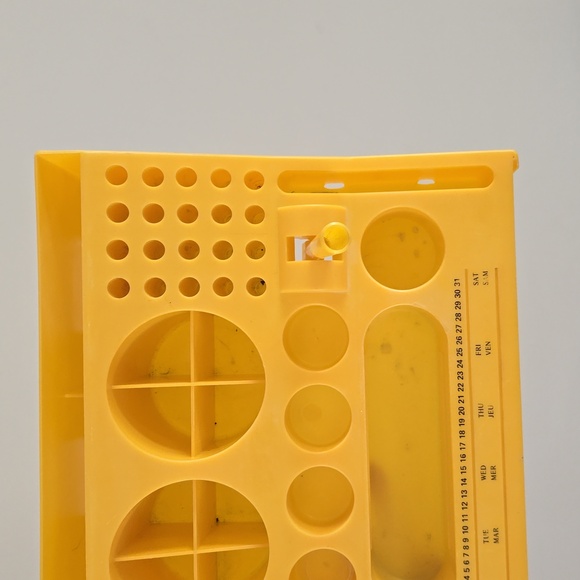 1970s yellow desk organizer - Picture 4 of 9